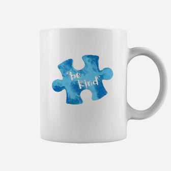Awareness Be Kind Blue Puzzle Piece Coffee Mug | Crazezy
