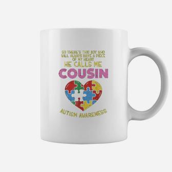Awareness Cousin Piece Of My Heart Boy Girl Coffee Mug | Crazezy