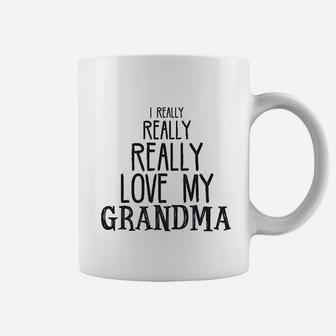 Baby Really Really Love My Grandma Cute Coffee Mug | Crazezy CA