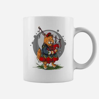 Bagpipe Cat Playing Bagpipes Scottish Music Kitten Lovers Coffee Mug | Crazezy CA