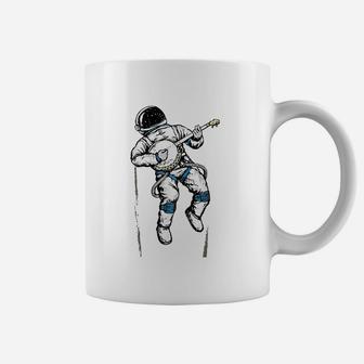 Banjo Spaceman Astronaut Minimalist Space Bluegrass Retro Coffee Mug - Thegiftio UK