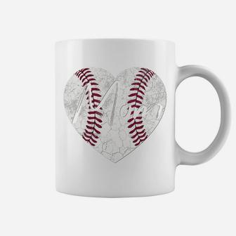 Baseball Heart Mom Softball Mother's Day Christmas Gift Coffee Mug | Crazezy DE