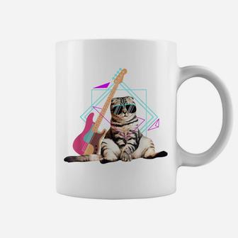 Bass Cat I Rock Kitty On A Bass I Cat Lover I Guitar Cat Coffee Mug | Crazezy CA