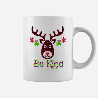 Be Kind Autism Awareness Christmas Reindeer Gifts Xmas Idea Sweatshirt Coffee Mug | Crazezy AU
