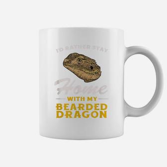 Bearded Dragon Stay Home Funny Pagona Lizard Reptile Coffee Mug | Crazezy
