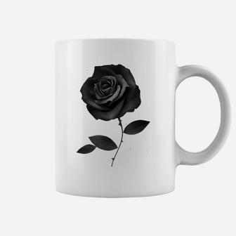 Beautiful Black Rose Flower Coffee Mug | Crazezy CA