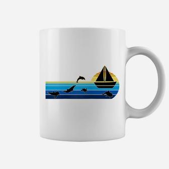Beautiful Sunrise Sailboat - Sailing Raglan Baseball Tee Coffee Mug | Crazezy