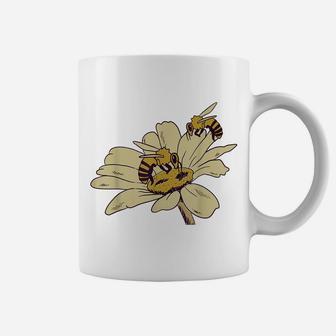 Bees On Flower Beekeeper Coffee Mug | Crazezy AU