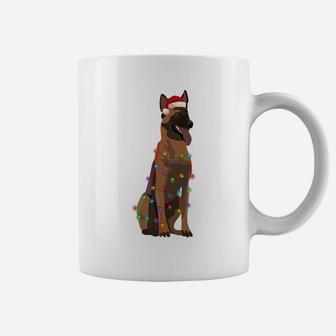 Belgian Malinois Christmas Lights Xmas Dog Lover Coffee Mug | Crazezy DE