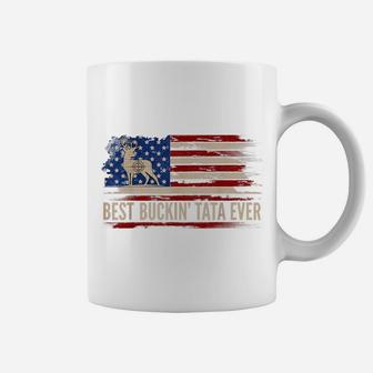 Best Buckin' Tata Ever American Usa Flag Deer Hunting Coffee Mug | Crazezy
