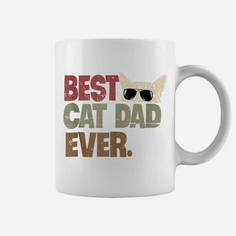 Best Cat Dad Ever Funny Cool Cats Daddy Father Lover Vintage Coffee Mug | Crazezy