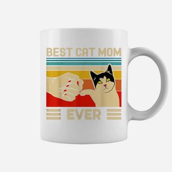Best Cat Mom Ever Funny Cat Mom Mother Vintage Gift Coffee Mug | Crazezy CA