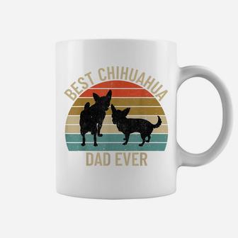 Best Chihuahua Dad Ever Retro Vintage Dog Lover Coffee Mug | Crazezy