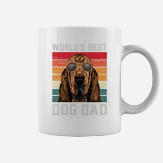 Best Dog Dad Vintage Bloodhound Sweatshirt Coffee Mug | Crazezy UK