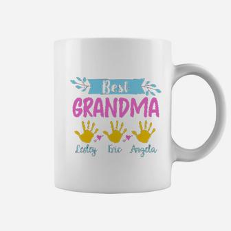 Best Grandma With Grandkids Names Mothers Day Cute Nana Gigi Coffee Mug | Crazezy DE