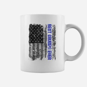 Best Grumpa Ever Us Flag Grandpa Father's Day Papa Gift Coffee Mug | Crazezy DE