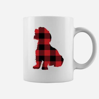 Best Shih Tzu Dad Ever Red Plaid Christmas For Dog Lovers Coffee Mug | Crazezy
