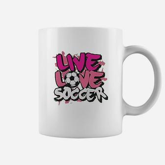 Big Girls Live Love Soccer Youth Coffee Mug | Crazezy DE