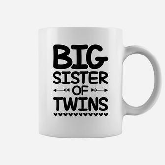Big Sister Of Twins Sister Love Siblings Family Coffee Mug | Crazezy DE