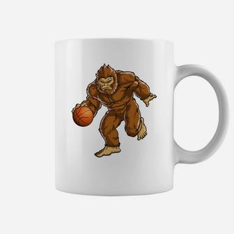 Bigfoot Sasquatch Basketball Dribbling Funny Gifts Coffee Mug - Thegiftio UK