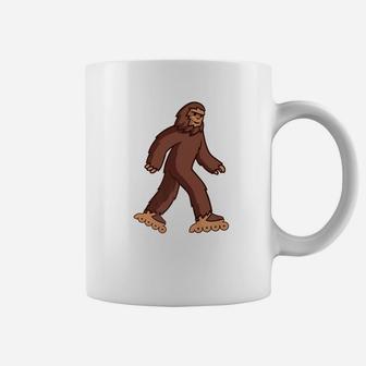 Bigfoot Sasquatch Roller Skating Coffee Mug - Thegiftio UK