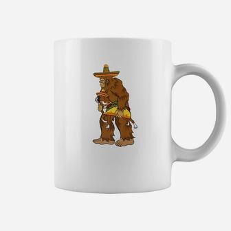 Bigfoot Sombrero Carry Staffordshire Bull Terrier Taco Cinco Coffee Mug - Thegiftio UK