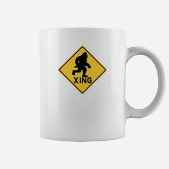 Bigfoot Yeti Sasquatch Crossing Xing Traffic Sign Big Foot Coffee Mug - Thegiftio UK
