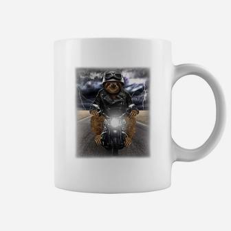 Biker Sloth Cruising On Motorcycle In Highway Shirt Coffee Mug - Thegiftio UK