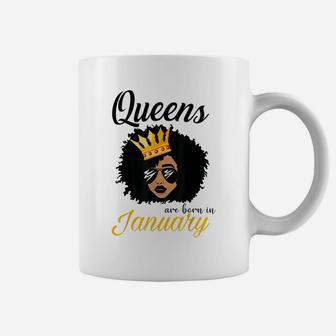 Birthday Queens January Shirts For Women African American Coffee Mug | Crazezy UK