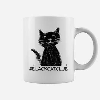 Black Cat Club Gifts For Cat Lovers Cute Graphic Tees Coffee Mug | Crazezy UK