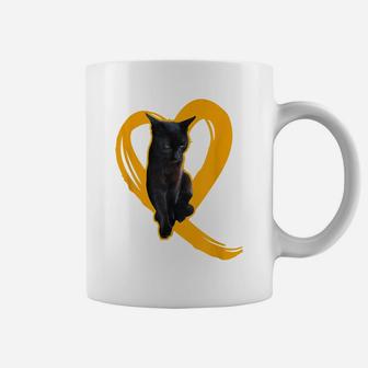 Black Cat Love Black Cat Lover Gift Women Girls Heart Decor Coffee Mug | Crazezy DE