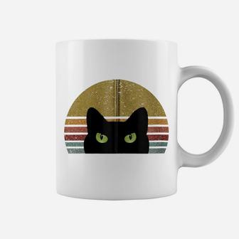Black Cat Vintage Retro Style - Cats Lover Zip Hoodie Coffee Mug | Crazezy