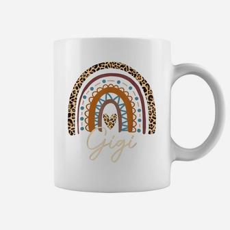 Blessed Gigi Funny Leopard Boho Rainbow Gigi Life Coffee Mug | Crazezy