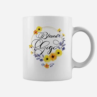 Blessed Gigi Shirt For Women Beautiful Flower Floral Coffee Mug | Crazezy CA