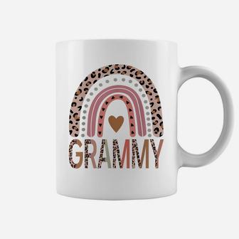 Blessed Grammy Funny Leopard Boho Cute Rainbow Coffee Mug | Crazezy