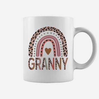 Blessed Granny Funny Leopard Boho Cute Rainbow Coffee Mug | Crazezy