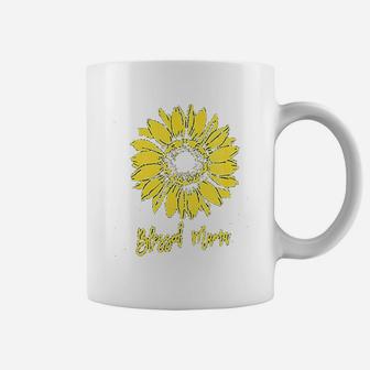 Blessed Mama For Women Sunflower Graphic Coffee Mug | Crazezy