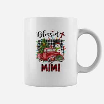 Blessed Mimi Christmas Snowman - Grandma Gift Sweatshirt Coffee Mug | Crazezy UK