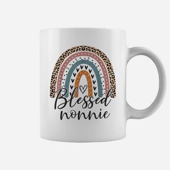 Blessed Nonnie Funny Leopard Boho Cute Rainbow Coffee Mug | Crazezy UK