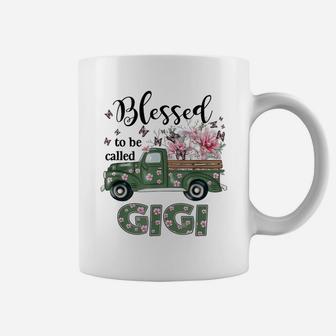 Blessed To Be Called Gigi Flower Truck Butterfly Coffee Mug | Crazezy AU
