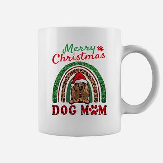 Bloodhound Santa Dog Mom Boho Rainbow Funny Christmas Xmas Coffee Mug | Crazezy