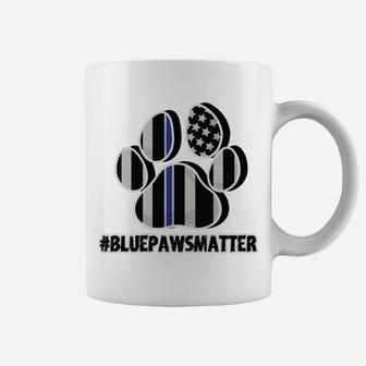 Bluepawsmatter K-9 Unit Thin Blue Line Paw Police Dog Sweatshirt Coffee Mug | Crazezy