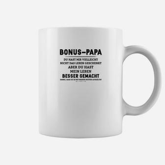 Bonus Papa Spruch Herren Tassen – Geschenkidee für Stiefvater - Seseable