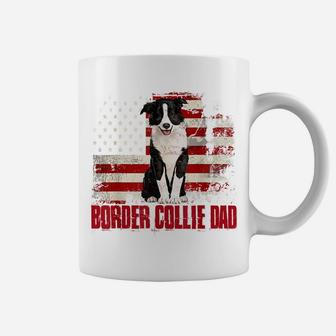 Border Collie Dad American Flag 4Th Of July Dog Lovers Coffee Mug | Crazezy