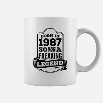 Born In 1987 30Th Birthday Gift Legend Dirty Thirty Coffee Mug | Crazezy