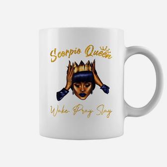 Born In October 23 To November 22 Birthday Scorpio Girl Afro Coffee Mug | Crazezy AU