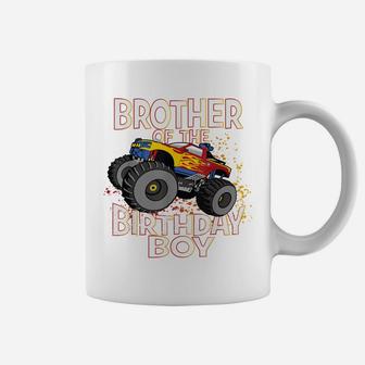 Brother Of The Birthday Boy Monster Truck Boys Party Coffee Mug | Crazezy DE
