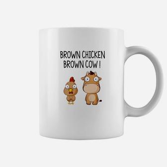 Brown Chicken Brown Cow Funny Pop Culture Tee Coffee Mug - Thegiftio UK