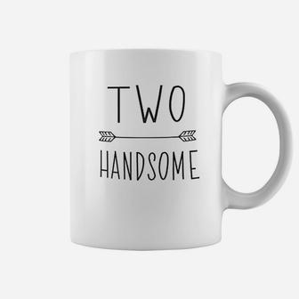 Bump And Beyond Designs Second Birthday Outfit Boy Two Handsome Birthday Coffee Mug | Crazezy