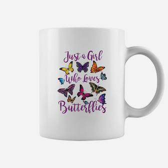 Butterfly Collection Just A Girl Who Loves Butterflies Coffee Mug | Crazezy